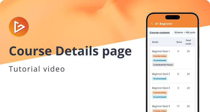 Course Details page